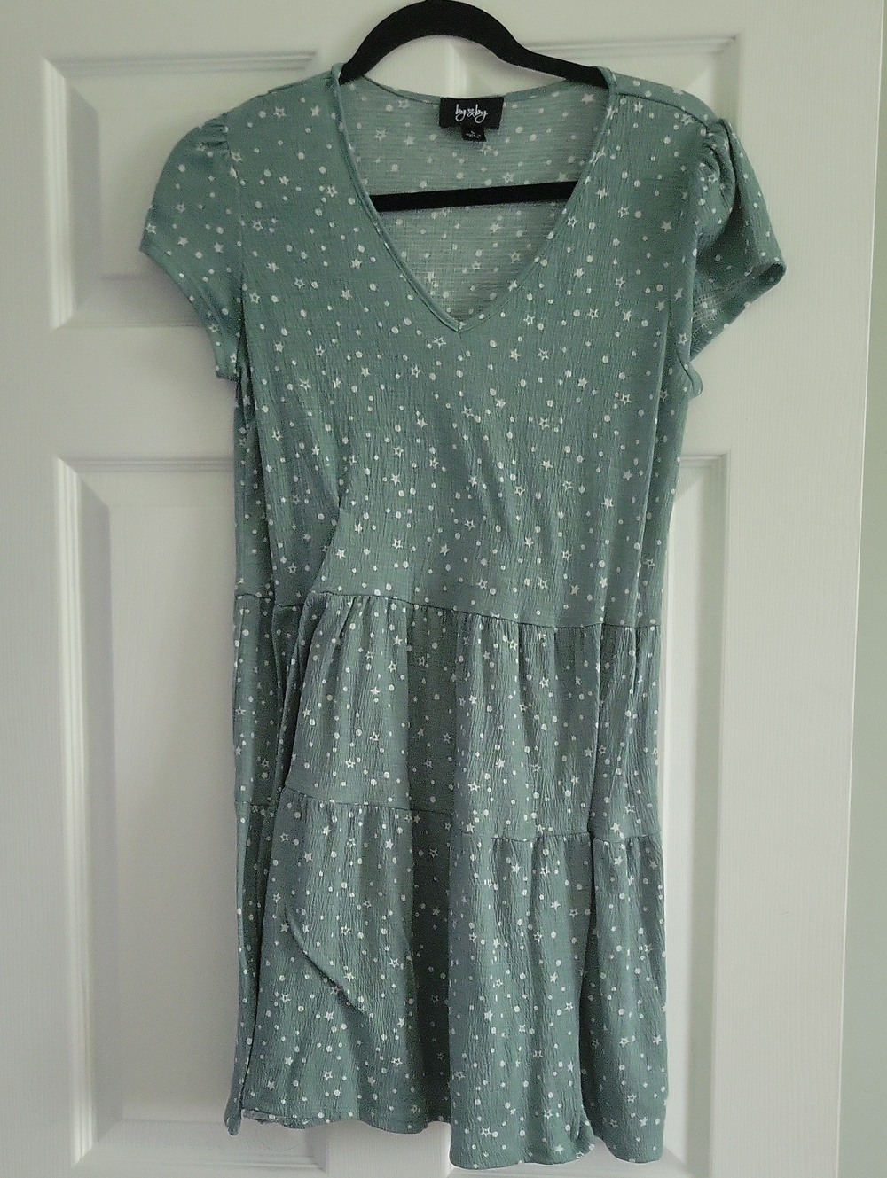 Starprint Tiered V-Neck Dress